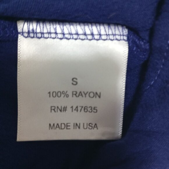 Romeo & Juliet Couture Blue Lace Trim Cami Top S 3/4 Sleeve With Bare Shoulders - Picture 3 of 8